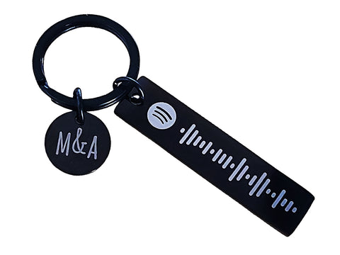 Llavero Con Codigo Spotify Y Circulo Personalizado