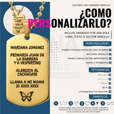 DIJE DE IDENTIFICACION PERSONAL | GRABADO POR UNA CARA | COLOR DORADO