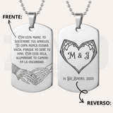 DIJE PERSONALIZADO | PLACA ROMANTICA POR AMBAS CARAS
