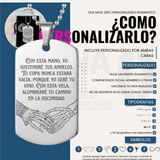 DIJE PERSONALIZADO | PLACA ROMANTICA POR AMBAS CARAS
