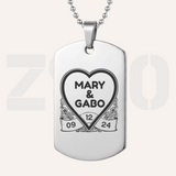 DIJE PERSONALIZADO | PLACA ROMANTICA POR AMBAS CARAS