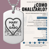 DIJE PERSONALIZADO | PLACA ROMANTICA POR AMBAS CARAS