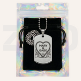 DIJE PERSONALIZADO | PLACA ROMANTICA POR AMBAS CARAS