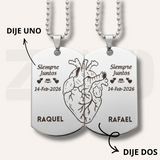 SET DE DOS DIJES PERSONALIZADOS | COLOR PLATA