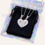 DIJE CORAZON PARTIDO PERSONALIZADO | COLOR PLATA