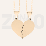 DIJE CORAZON PARTIDO SIN PERSONALIZAR | COLOR DORADO