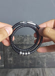 Brazalete de piel Premium Doble con Anillos Personalizados