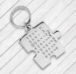 Llavero calendario en forma de rompecabezas