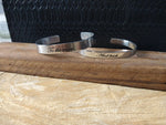 Brazalete de Acero Inoxidable Grabado por una cara