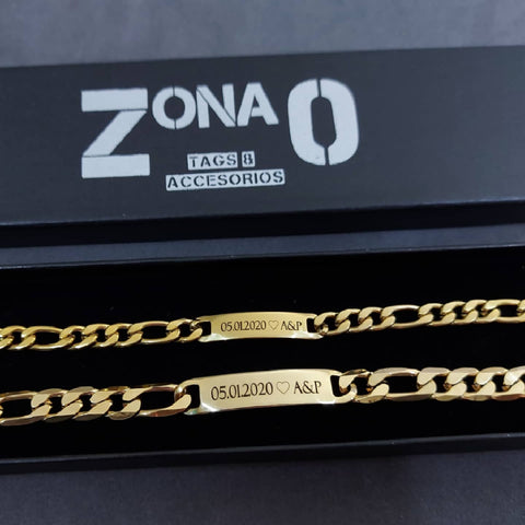 Set de Esclavas doradas Personalizadas (2 piezas)