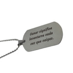 Dije Grabado Laser tipo Placa Militar