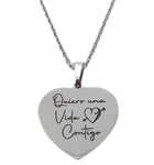 Dije de Corazon personalizado con Cadena