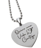 Dije de Corazon personalizado con Cadena