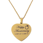 Dije de Corazón Dorado Personalizado