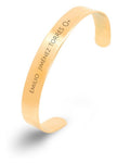 Brazaletes dorado de acero Inoxidable grabado amabas caras 503