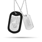 Juego Placa Grande Con Goma + Placa Chica Dog Tag