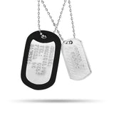 Juego Placa Grande Con Goma + Placa Chica Dog Tag