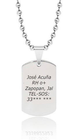 Dije Personalizado Identificación Grabado Láser C.201