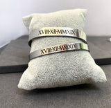 2 Brazaletes De Acero Inoxidable Personalizado Por Una Cara