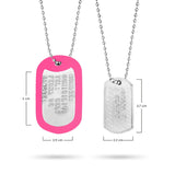 Juego Placa Grande Con Goma + Placa Chica Dog Tag